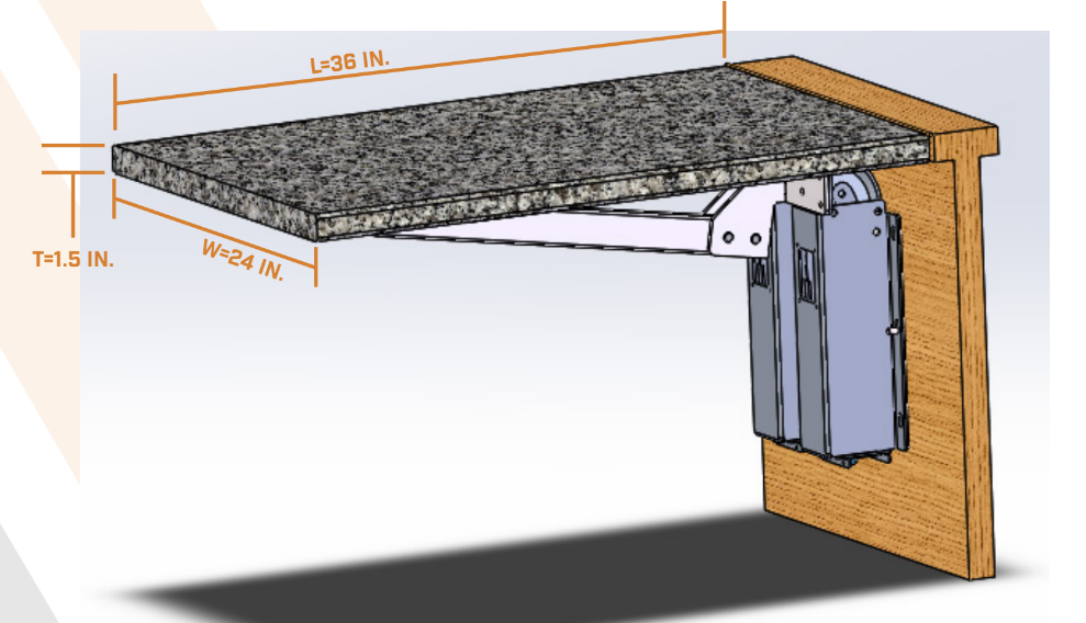 Getting Precise Calculating for a FlipUp Countertop